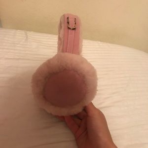 Real fur pink earmuffs